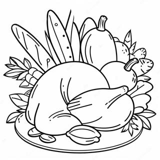 Thanksgiving Feast Coloring Page 49244-40895