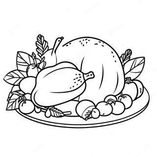 Thanksgiving Feast Coloring Page 49244-40896