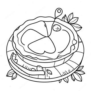 Festive Pumpkin Pie Coloring Page 49245-40892