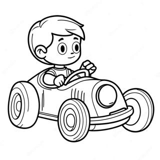 Boy Playing With A Toy Car Coloring Page 49254-40888