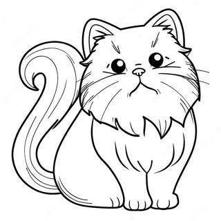 Persian Cat Coloring Page 49264-40906