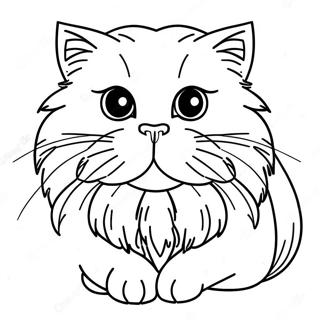 Persian Cat Coloring Page 49264-40907