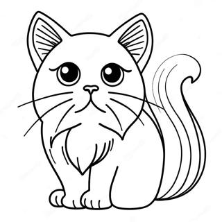 Persian Cat Coloring Page 49264-40908