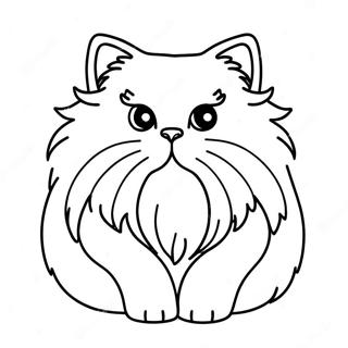 Persian Cat Coloring Pages