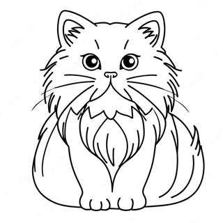 Fluffy Persian Cat Coloring Page 49265-40898