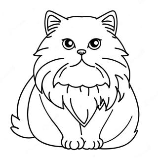 Fluffy Persian Cat Coloring Page 49265-40899