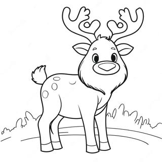 Reindeer For Adults Coloring Pages