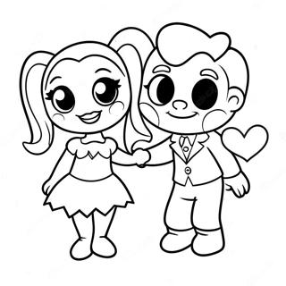 Cute Harley Quinn And Joker Love Coloring Page 49285-40918