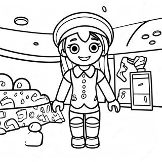 Roblox Preppy Girl Coloring Pages