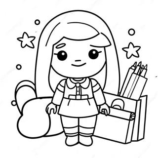 Cute Roblox Preppy Girl With Accessories Coloring Page 49295-40941