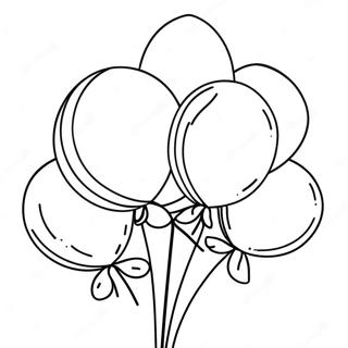 Colorful Balloon Bundle Coloring Page 492-393