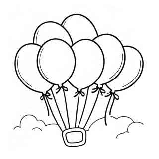 Colorful Balloon Bundle Coloring Page 492-396