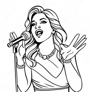 Madonna Singing On Stage Coloring Page 49315-40950