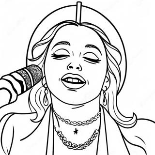 Madonna Singing On Stage Coloring Page 49315-40951