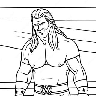 Easy Simple Wwe Coloring Page 4931-3962