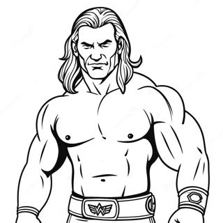 Easy Simple Wwe Coloring Page 4931-3963