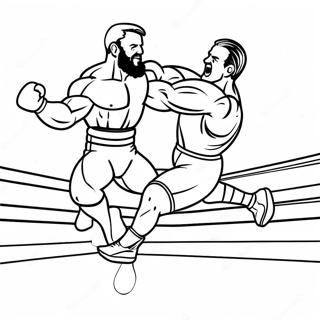 Wwe Wrestler Jumping On Opponent Coloring Page 4932-3965