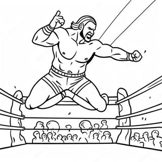 Wwe Wrestler Jumping On Opponent Coloring Page 4932-3967