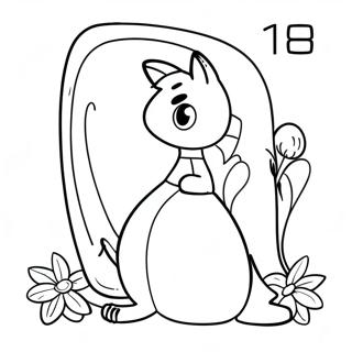 Number 18 Coloring Page 49334-40960