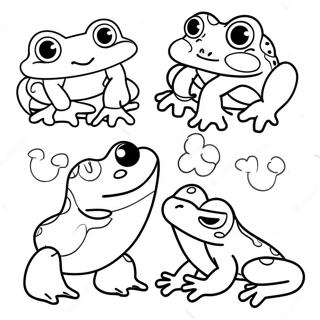 Cute Amphibian Friends Coloring Page 49345-40986