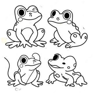 Cute Amphibian Friends Coloring Page 49345-40988