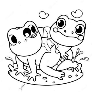 Cute Amphibian Friends Coloring Page 49345-41190