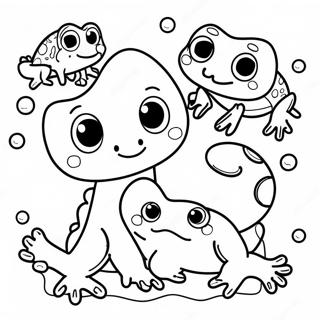 Cute Amphibian Friends Coloring Page 49345-41191