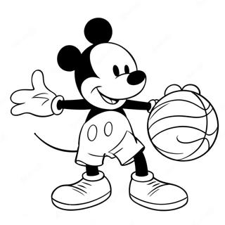 Mickey Mouse Basketball Coloring Page 49354-40975