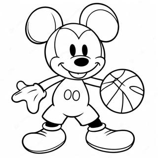 Mickey Mouse Basketball Coloring Page 49354-40976