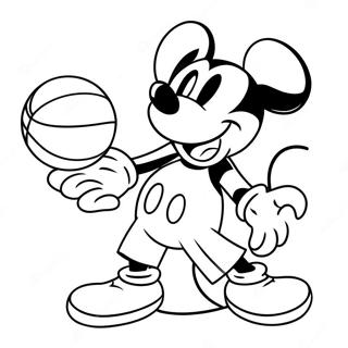 Mickey Mouse Basketball Coloring Page 49354-41177