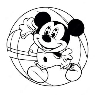 Mickey Mouse Basketball Coloring Page 49354-41178