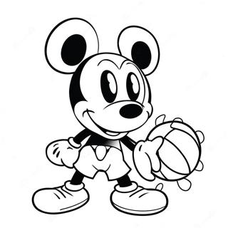 Mickey Mouse Basketball Coloring Page 49354-41179