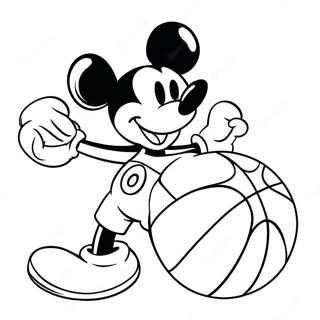 Mickey Mouse Basketball Coloring Page 49354-41180