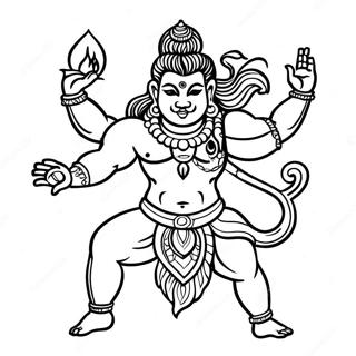 Dancing Shiva Coloring Page 49375-40998