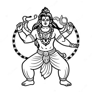 Dancing Shiva Coloring Page 49375-40999