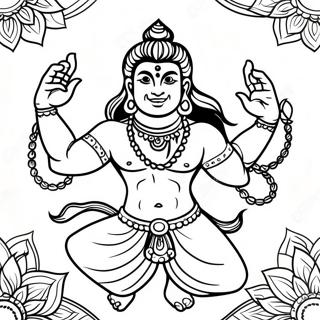 Dancing Shiva Coloring Page 49375-41201