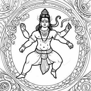 Dancing Shiva Coloring Page 49375-41202