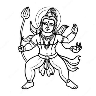 Dancing Shiva Coloring Page 49375-41203