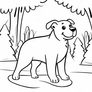 Winter Dog Playing In Snow Coloring Page 49384-41001