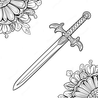 Colorful Fantasy Sword Coloring Page 49395-41018