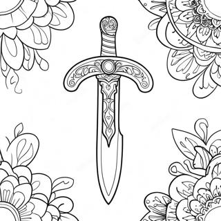 Colorful Fantasy Sword Coloring Page 49395-41019