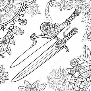 Colorful Fantasy Sword Coloring Page 49395-41020