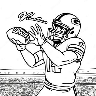 Davante Adams Catching A Pass Coloring Page 49405-41034