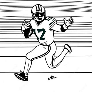 Davante Adams Catching A Pass Coloring Page 49405-41036