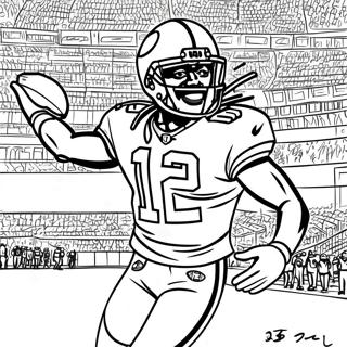 Davante Adams Catching A Pass Coloring Page 49405-41217