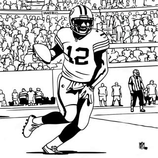 Davante Adams Catching A Pass Coloring Page 49405-41219