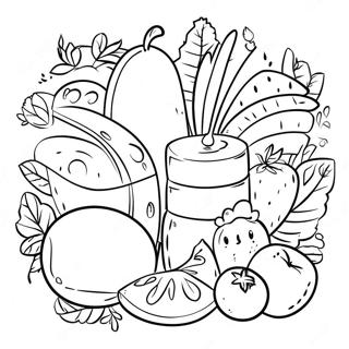 Healthy Food Choices Coloring Page 49415-41234