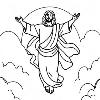 Jesus Ascension Coloring Page 49434-41040