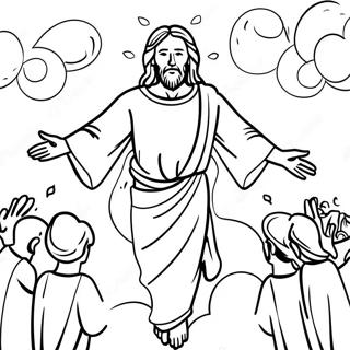 Jesus Ascension Coloring Page 49434-41251