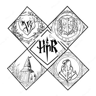 Harry Potter Houses Coloring Page 49454-41055